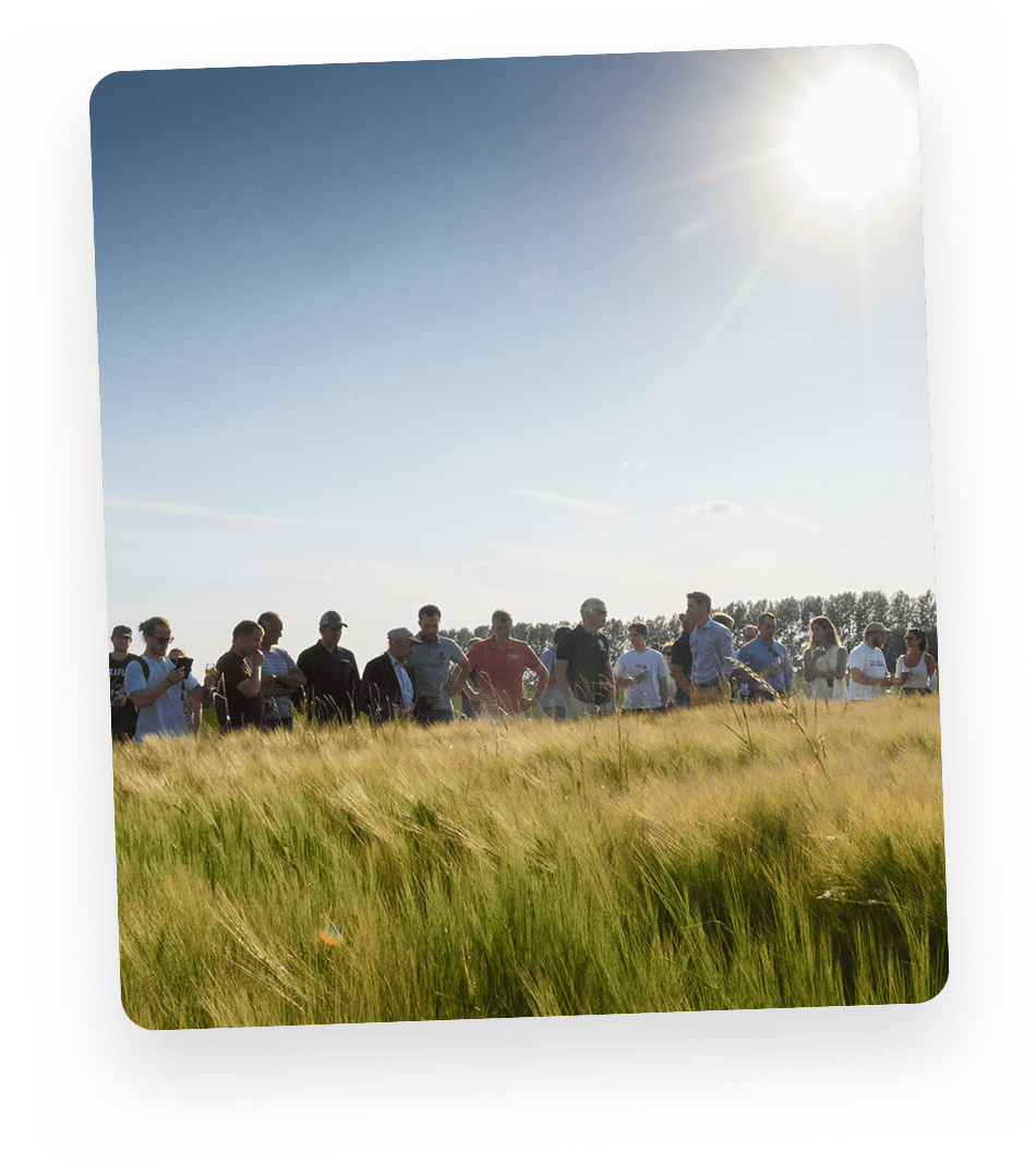 People on farmer tour